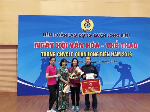 Công đoàn trường Tiểu học Đô Thị Việt Hưng tích cực tham dự Ngày hội văn hóa - Thể thao quận Long Biên năm 2019
